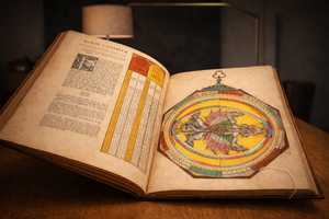 Dragon volvelle astronomical chart from the Astronomicum Caesareum XXL facsimile by Petrus Apianus