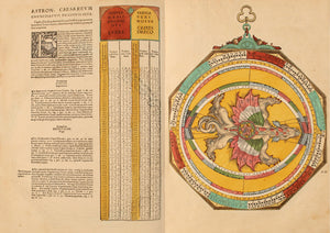 Astronomicum Caesareum XXL Renaissance astronomy chart with dragon volvelle.